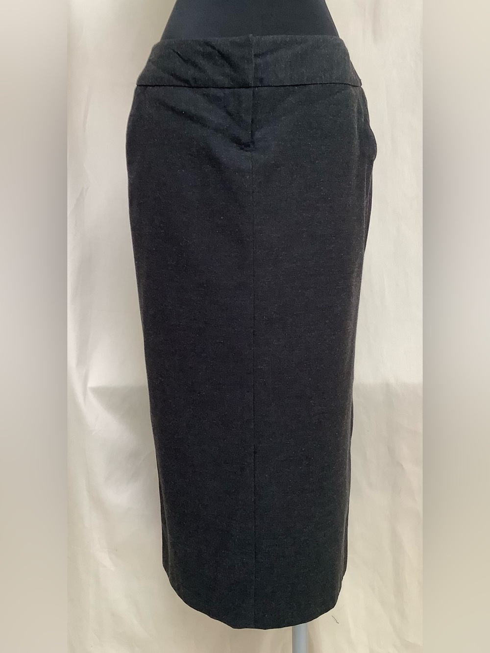 Chadwick's Collection Very Dark Gray Midi Straight Skirt-Lined-Poly-Pockets-6P